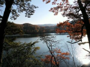 晩秋の松原湖